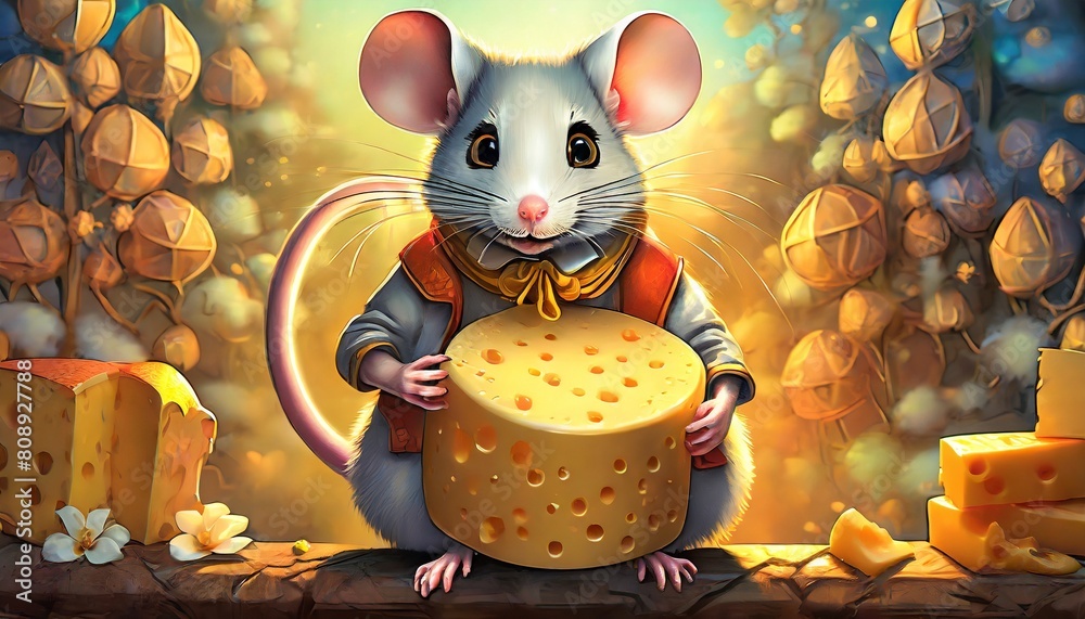 Canvas Prints mouse and cheese