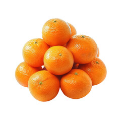 Ripe tangerines isolated on transparent background. Fruit element for design.