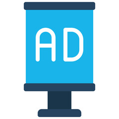 Advertising Pavement Sign Icon