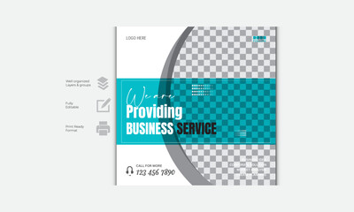 Obraz premium Social Media Post Banner Layout 