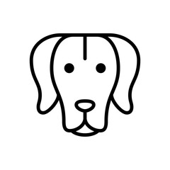 dog face icon vector in trendy style