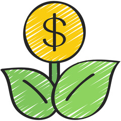 Organic Financial Growth Icon
