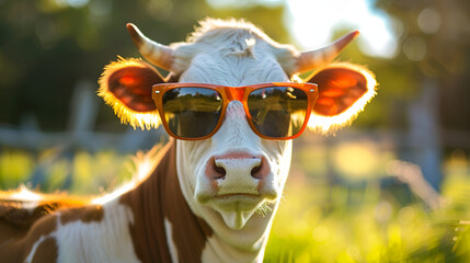 Cow with sunglasses eid ul azha
