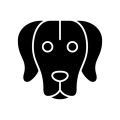 dog face solid icon vector in trendy style