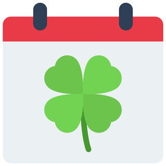 Four Leaf Clover Calendar Icon