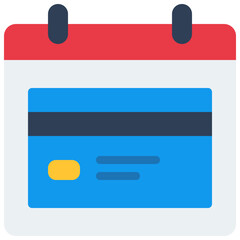 Credit Card Payment Calendar Icon