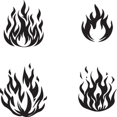 set of fire icons