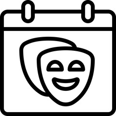 Comedy Show Date Calendar Icon