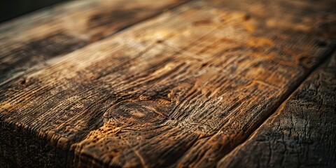 Obraz premium Aged Wooden Texture Close-up, Natural Patterns and Grains