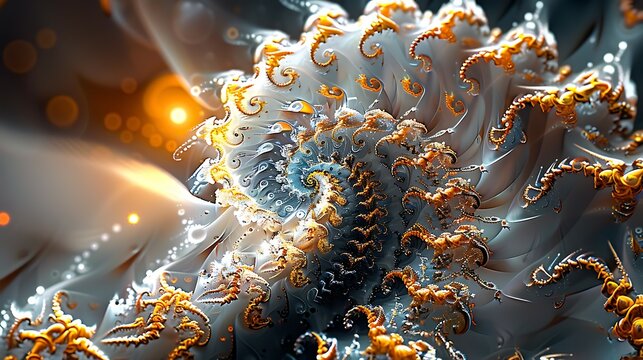 Beautifully generated mandelbrot fractals in vibrant colors of gold, silver, black and natural colors in 3D and 2D. Use as backdrops and background