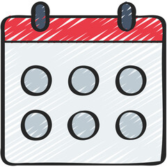 Calendar Round Dates Style Icon