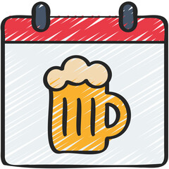 Beer Drink Calendar Icon