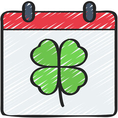 Four Leaf Clover Calendar Icon