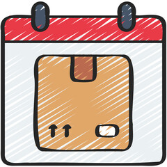 Parcel Delivery Date Calendar Icon