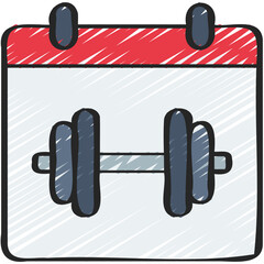 Gym Time Calendar Icon