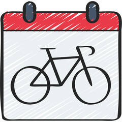 Bike Ride Calendar Icon