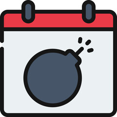 Deadline Bomb Calendar Icon