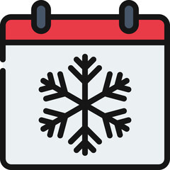 Winter Season Calendar Icon