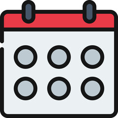 Calendar Round Dates Style Icon