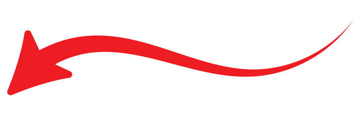 Long arrows icon set. Vector set of trendy long arrows left and right in flat style. Black arrows vector illustration. Icons isolated.