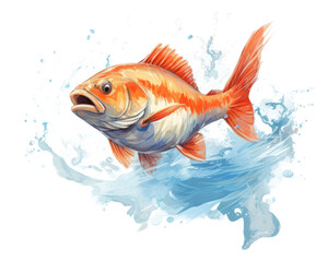 PNG Fishing drawing animal sketch. AI generated Image by rawpixel.