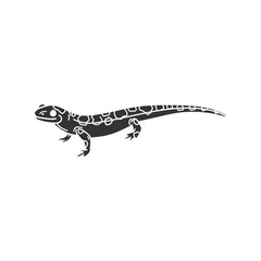 Spotted Salamander Icon Silhouette Illustration. Animals Vector Graphic Pictogram Symbol Clip Art. Doodle Sketch Black Sign.