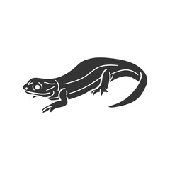 Salamander Icon Silhouette Illustration. Animals Vector Graphic Pictogram Symbol Clip Art. Doodle Sketch Black Sign.