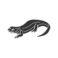 Obraz premium Salamander Icon Silhouette Illustration. Animals Vector Graphic Pictogram Symbol Clip Art. Doodle Sketch Black Sign.