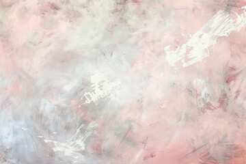 Abstract painterly background in shades of pink and white