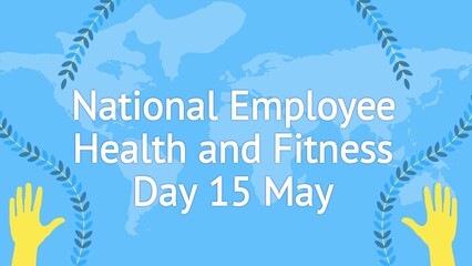 National Employee Health and Fitness Day web banner design illustration 