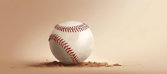 isolated on soft background with copy space Baseball concept, illustration