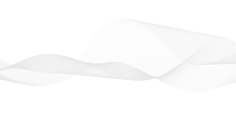 Abstract gray smooth wave on a white background.  relaxing music sound or technology.
