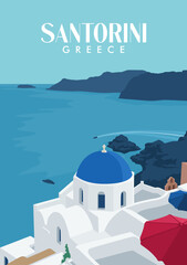 Obraz premium Santorini aegean sea archipelago greece