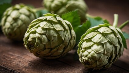 Fototapeta premium Fresh green hops plant