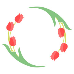 チューリップのフレーム