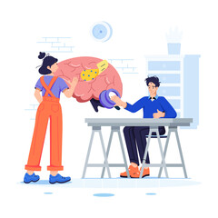 Check out flat illustration of psychological evaluation 