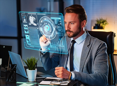 businessman working on computer
