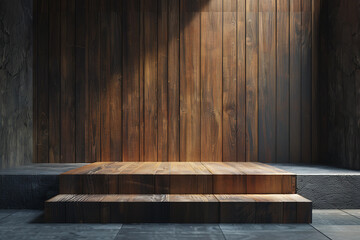 A close-up of a wooden podium texture, showcasing its natural grain and texture, perfect for presentations and speeches.