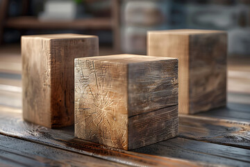 A close-up of a wooden podium texture, showcasing its natural grain and texture, perfect for presentations and speeches.