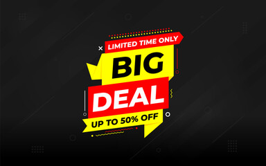 Big Deals Sale Banner Design Sale template. Best deal banner, Sales banner Vector design promotion for digital and print market