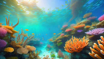 Obraz premium coral reef and fish