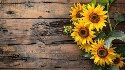 Sunflowers display. Generative AI