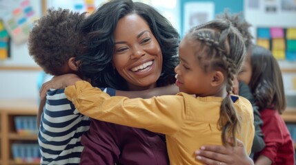 Obraz premium A Joyful Classroom Embrace