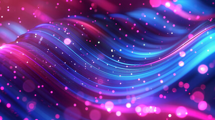 Obraz premium A colorful, swirling line of light with a purple hue. The image is abstract and has a futuristic feel to it