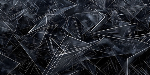 Scattered Geometric Line Shapes Abstract background - Ai Generated