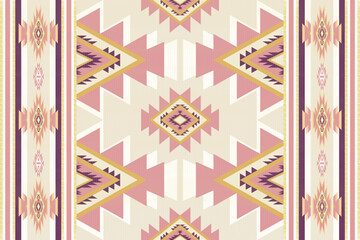 Navajo tribal vector seamless pattern. Native American ornament. Ethnic South Western decor style. Boho geometric ornament. Vector seamless pattern. Mexican blanket, rug. Woven carpet illustration.