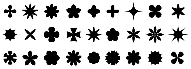 Assorted Black Graphic Shapes