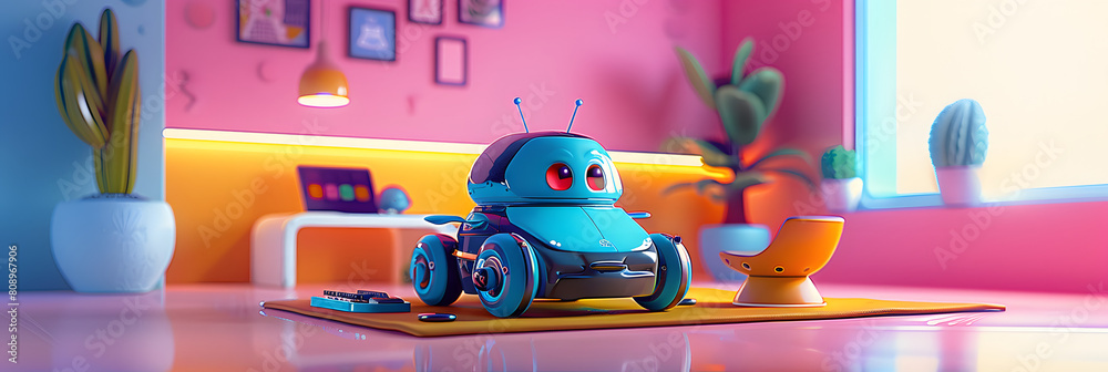 Poster ai chatbots working and chatting in computer