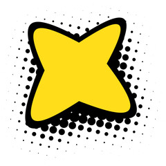 Yellow Star with Pop Art Flair
