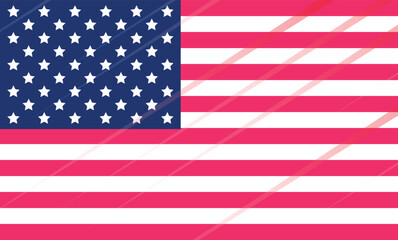 American flag USA design. united states flag. Rendered USA flag. the USA national flag
